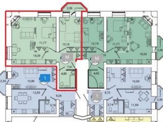 Продам 2 комнатную квартиру на первой линии видеонаблюдение фото 4 Архангельск
