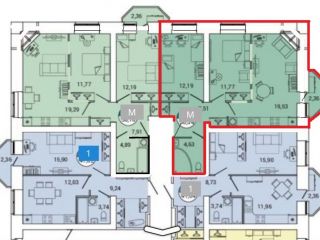 Продается двухкомнатная квартира на первой линии видеонаблюдение фото 4 Архангельск