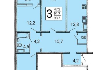 Продается трехкомнатная квартира фото 3 Воронеж