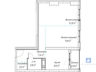 Продаю двушку без ремонта удобное расположение фото 2 Петрозаводск