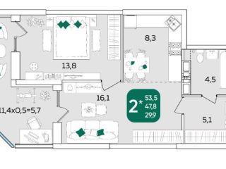 Продам двушку фото 2 Краснодар