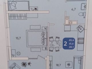 Продаю двухкомнатную квартиру видеонаблюдение фото Краснодар