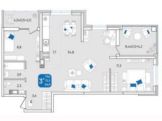 Продам 3 комнатную квартиру подключена канализация фото Краснодар