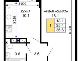 Продам однокомнатную квартиру в рассрочку фото Краснодар
