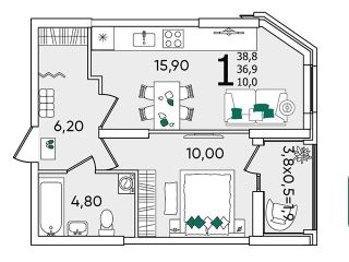 Продаю однокомнатную квартиру подключена канализация фото Краснодар
