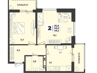 Продается 2 комн. квартира фото 6 Краснодар