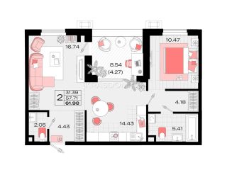 Продам 2 комнатную квартиру черновая отделка видеонаблюдение фото 10 Армавир