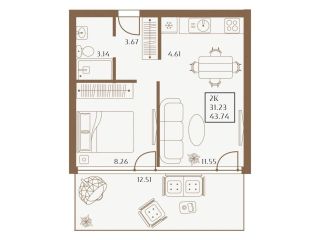 Продаю двушку рассрочка фото Алушта