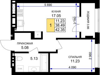 Продается однокомнатная квартира рассрочка фото Гурьевск