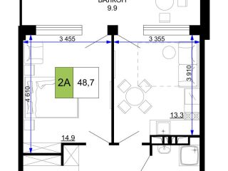 Продается двухкомнатная квартира рассрочка имеется охрана фото Анапа
