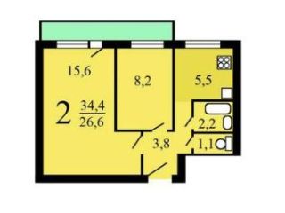Продается 2 комн. квартира кирпичный с мебелью фото 3 Одинцово