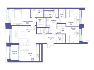 Продается четырехкомнатная квартира имеется круглосуточная охрана фото Москва