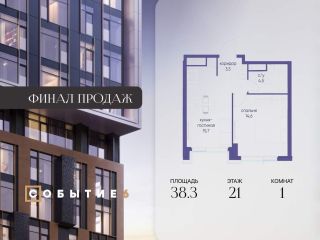 Продается однокомнатная квартира фото Москва