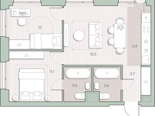 Продается 2 комн. квартира рассрочка фото 2 Москва