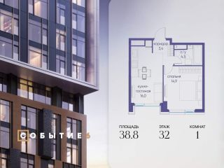 Продаю 1 комнатную квартиру фото Москва