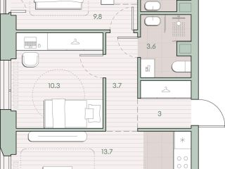 Продам двухкомнатную квартиру рассрочка фото 2 Москва