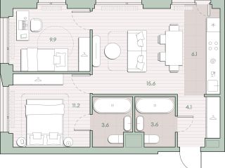 Продам 2 комнатную квартиру рассрочка фото 2 Москва