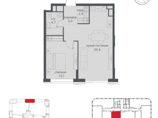 Продается 1 комн. квартира видеонаблюдение имеется охрана фото Москва