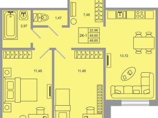 Продам 2 комнатную квартиру рассрочка фото Всеволожск