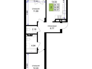 Продается двухкомнатная квартира рассрочка фото Гурьевск