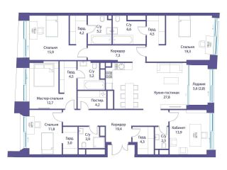 Продам 5 комнатную квартиру имеется круглосуточная охрана фото Москва