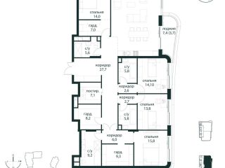 Продается 4 комнатная квартира имеется охрана рассрочка фото Москва