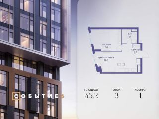Продается однокомнатная квартира фото Москва