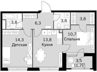 Продается двухкомнатная квартира фото 2 Москва