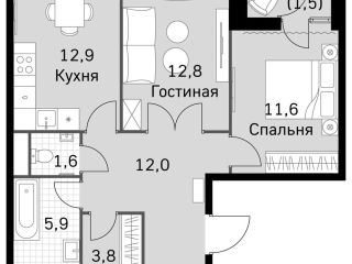 Продается двухкомнатная квартира фото 2 Москва