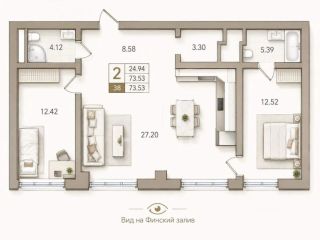 Продаю 2 комнатную квартиру на первой линии фото 17 Санкт-Петербург