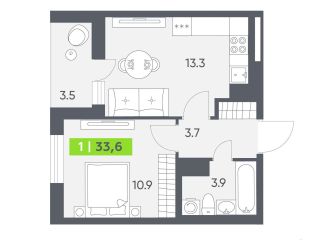 Продам 1 комнатную квартиру фото 3 Санкт-Петербург