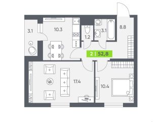 Продам 2 комнатную квартиру фото 3 Санкт-Петербург