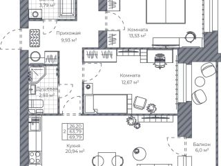 Продается двухкомнатная квартира с газовым отоплением рассрочка фото Ярославль
