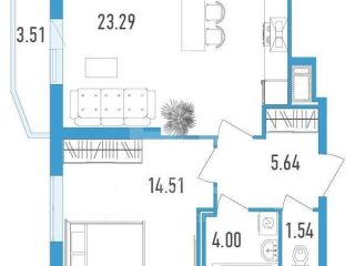 Продам 1 комнатную квартиру без ремонта фото 18 Санкт-Петербург