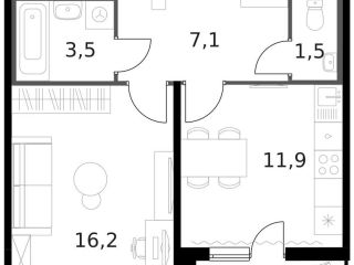 Продам 1 комнатную квартиру фото 4 Москва