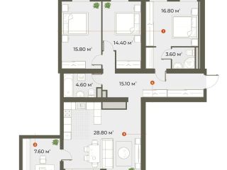 Продам 3 комнатную квартиру без ремонта фото 3 Санкт-Петербург