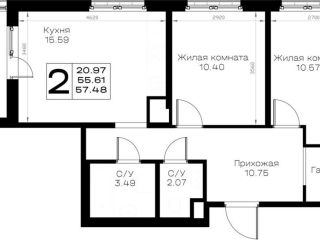 Продаю 2 комнатную квартиру черновая отделка рассрочка фото Всеволожск