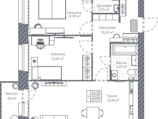Продается 2 комн. квартира рассрочка с газовым отоплением фото Ярославль