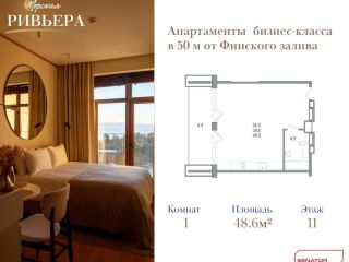 Продаю студию черновая отделка на первой линии фото Санкт-Петербург